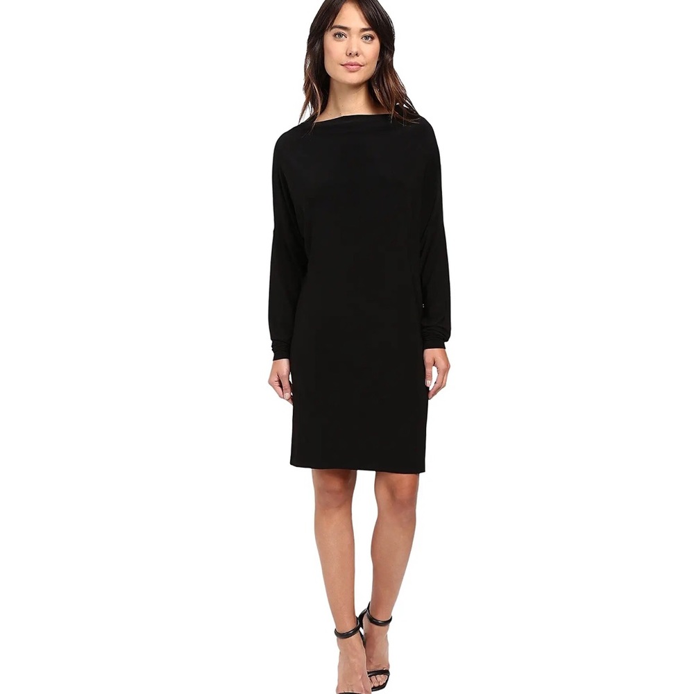 Norma Kamali all in one black long sleeve dress • size extra small